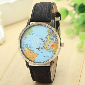 Plane Map Women's Watch