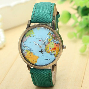 Plane Map Women's Watch