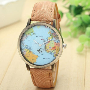 Plane Map Women's Watch
